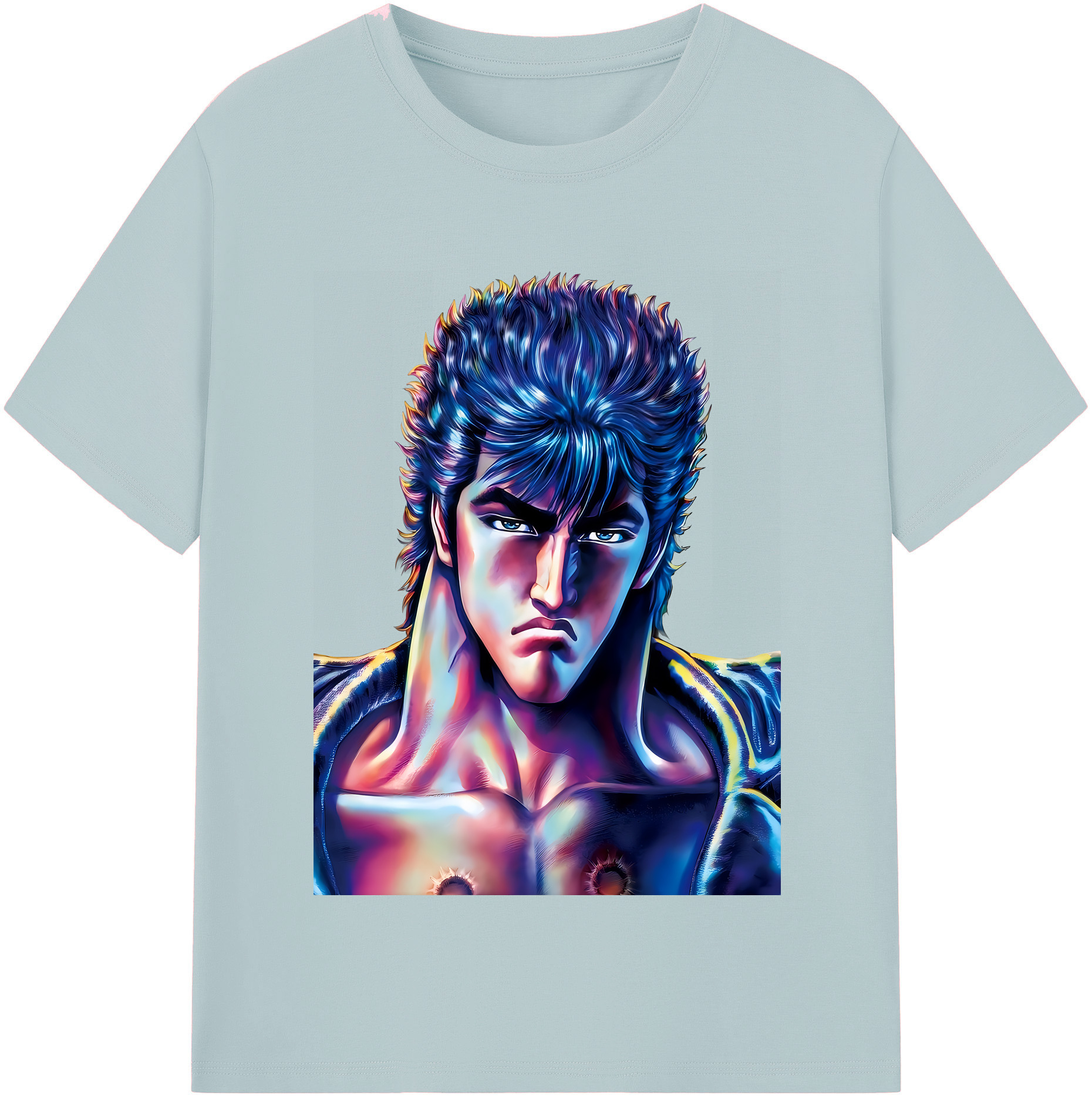 （画像用） 北斗の拳 Fist of the North Star 綿100％半袖Tシャツ（フロントプリント）